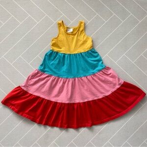 Hanna Andersson Colorful Tiered Twirl Power Racerback Dress Girl’s Size130(US 8)